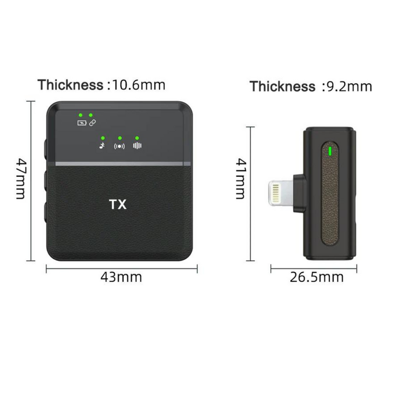 Microfono Dual Inalambrico Solapa Profesional Lightning SX8