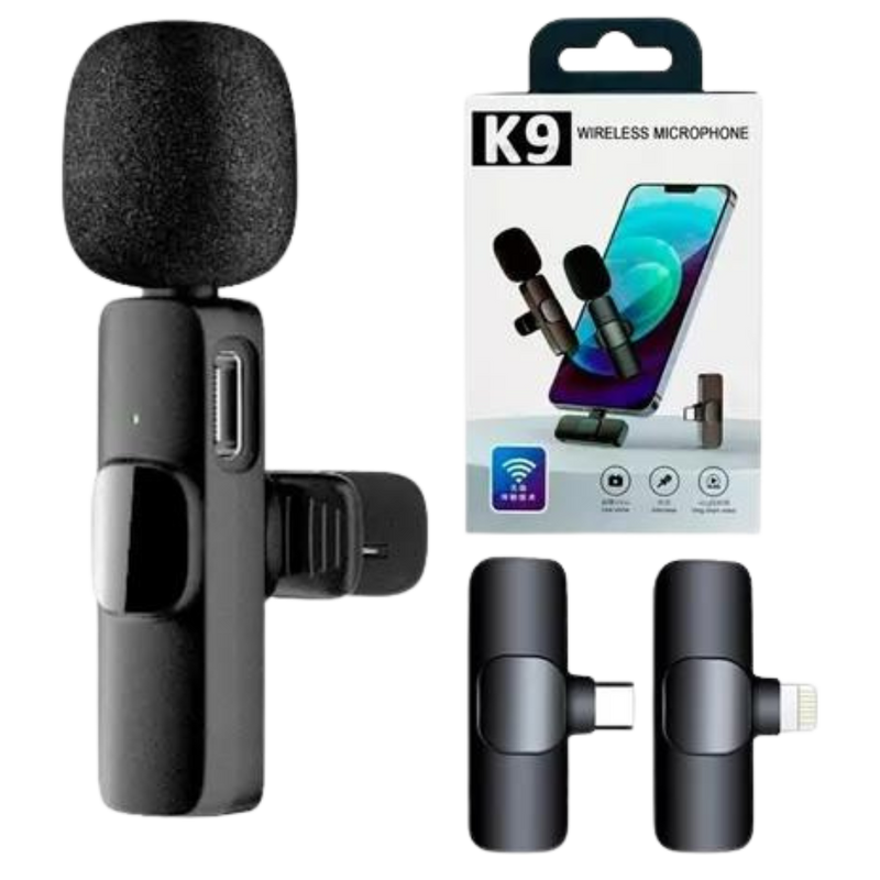 Doble Micrófono🎤 K9 Inalámbrico TYP ANDROID - IOS