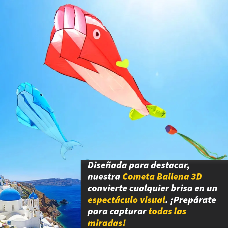 Cometa Ballena 3D 🪁🐋