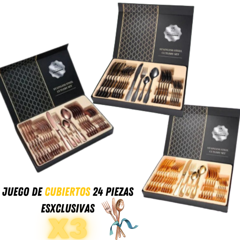 Juego de Cubiertos Set 24 Piezas 🍴