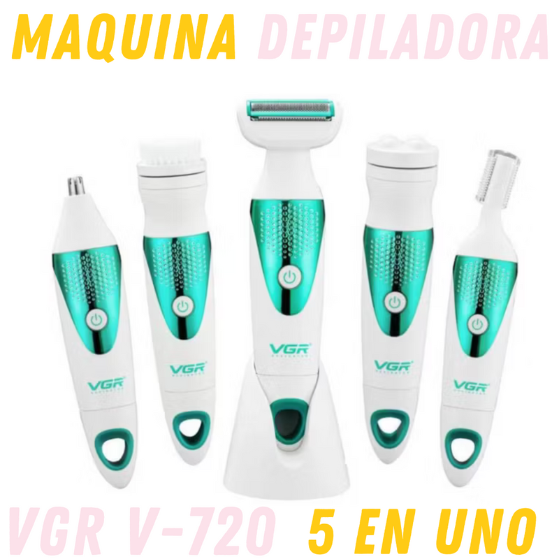 Maquina Depiladora 5 en 1 VGR V-720💆‍♀️ 🪒