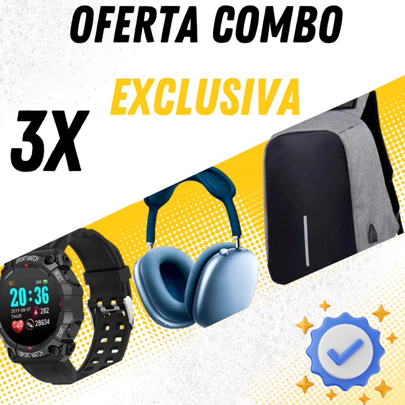 Combo P9 + Maleta + Reloj FD68